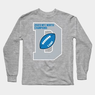 Big Bold Detroit Lions 2023 NFC North Champs Long Sleeve T-Shirt